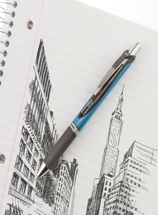 بنتل قلم حبر جاف قابل للسحب من Pentel EnerGel RTX، رأس متوسط، طرف إبرة، حبر أسود، علبة من 12 قلمًا (BLN77-A) - Image 2